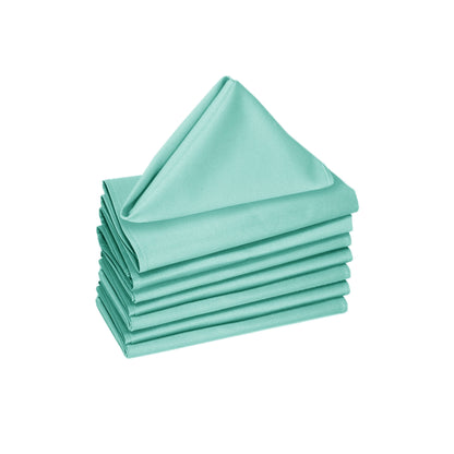 Hoydu Set of 8 Cotton Napkins Light Turquoise Tristar Online