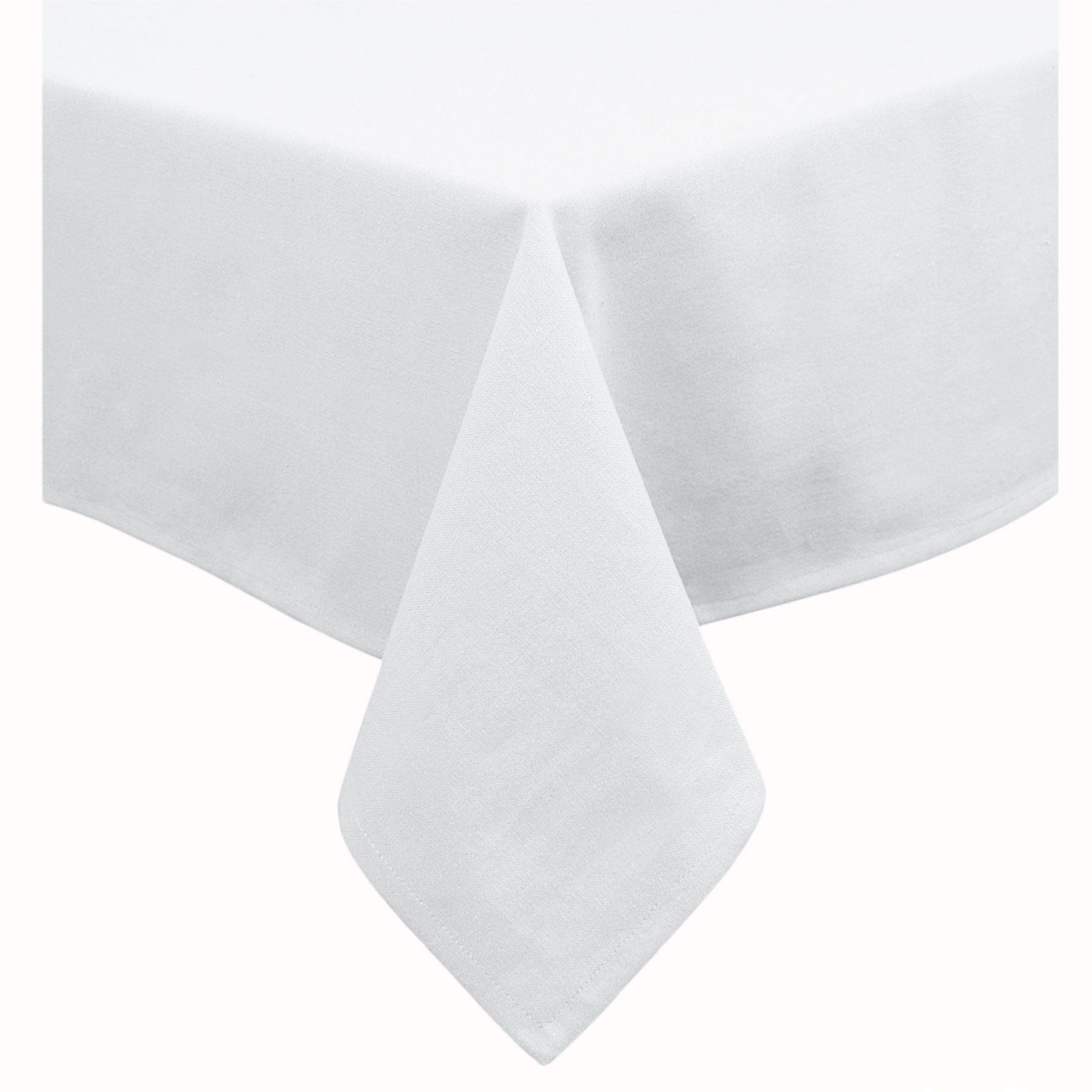 Hoydu Cotton Blend Table Cloth 180cm x 310cm  - BRIGHT WHITE Tristar Online