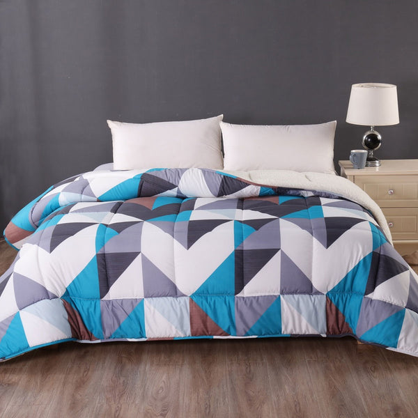 Ramesses Parallelogram 1 Pc Printed Sherpa Comforter King Tristar Online