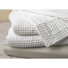 Jenny Mclean Ardent Premium Super Soft Cotton Waffle Blanket White Queen