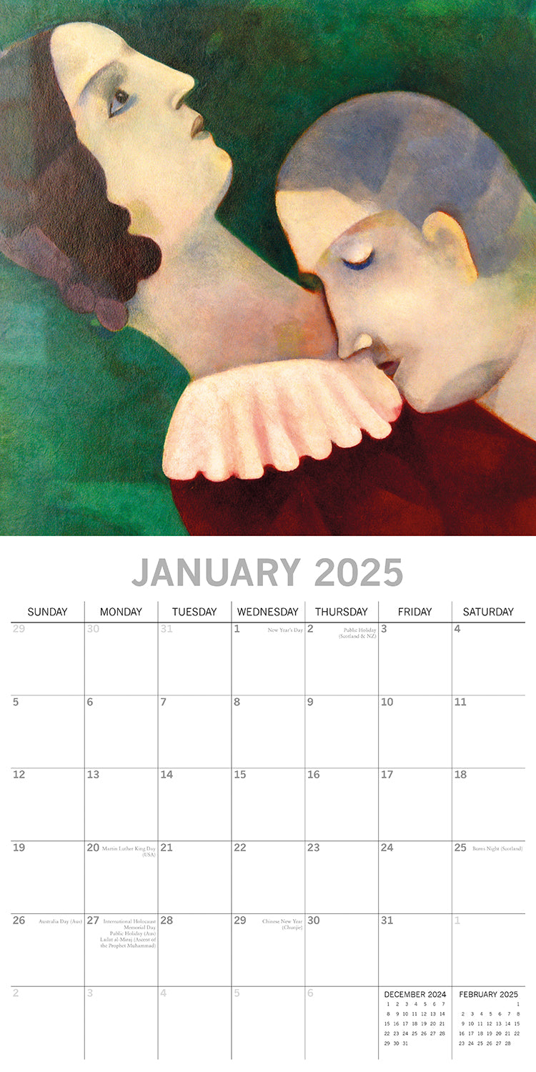 Chagall - 2025 Square Wall Calendar Arts 16 Months Premium Planner Gift Tristar Online