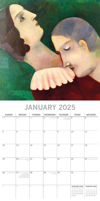 Chagall - 2025 Square Wall Calendar Arts 16 Months Premium Planner Gift Tristar Online