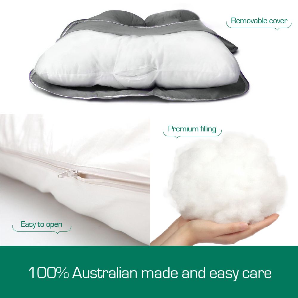 Woolcomfort Aus Made Maternity Pregnancy Nursing Sleeping Body Pillow Pillowcase Included Light Pink x Sky