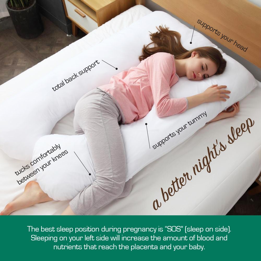 Woolcomfort Aus Made Maternity Pregnancy Nursing Sleeping Body Pillow Pillowcase Included Black x White
