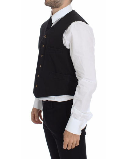 Dress Vest with Adjustable Strap and Logo Details 48 IT Men