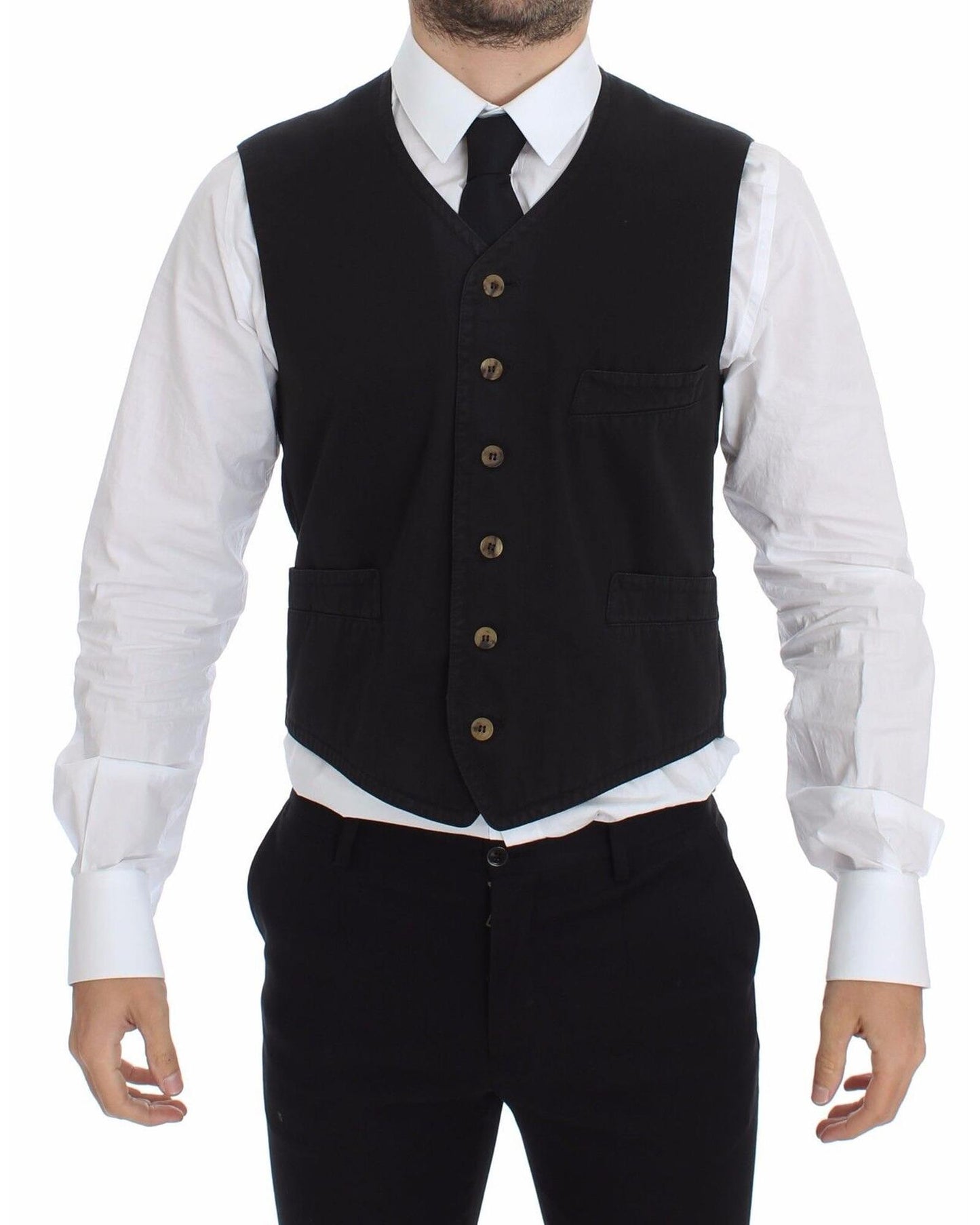 Dress Vest with Adjustable Strap and Logo Details 50 IT Men