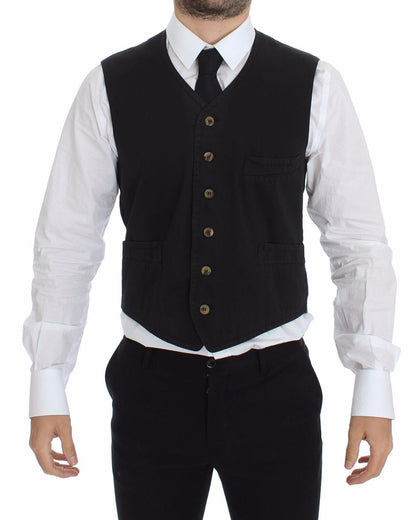 Dress Vest with Adjustable Strap and Logo Details 50 IT Men