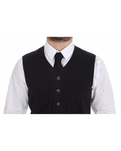 Dress Vest with Adjustable Strap and Logo Details 50 IT Men