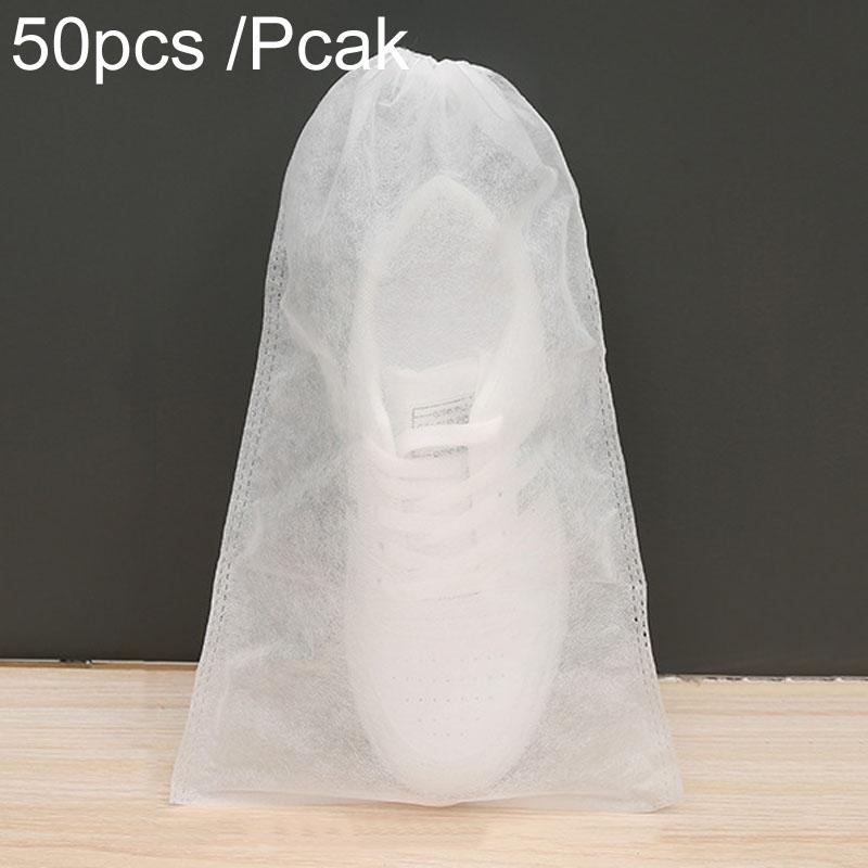 Thickened Non Woven Shoe Storage Bag Portable & Sunscreen - 50Pcs /Pack 24X38Cm Small Tristar Online