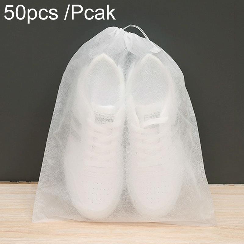 Thickened Non Woven Shoe Storage Bag Portable & Sunscreen - 50Pcs /Pack 24X38Cm Small Tristar Online