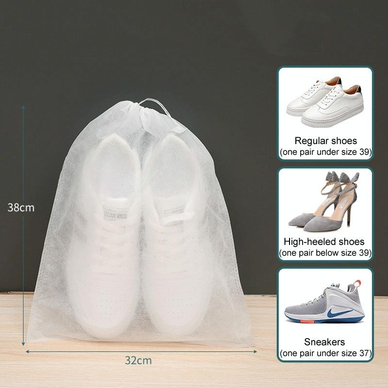 Thickened Non Woven Shoe Storage Bag Portable & Sunscreen - 50Pcs /Pack 24X38Cm Small Tristar Online