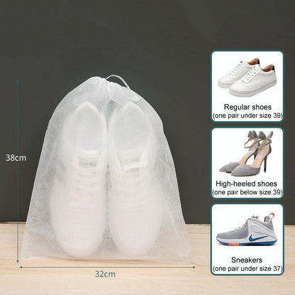 Thickened Non Woven Shoe Storage Bag Portable & Sunscreen - 50Pcs /Pack 24X38Cm Small Tristar Online