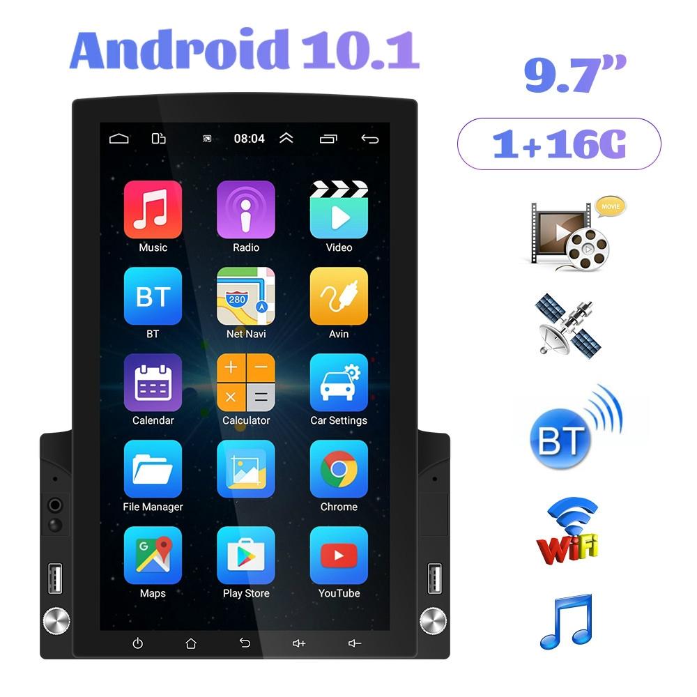 9.7 Inch Vertical Screen Android Car Mp5 Player With Hd 2.5D Glass Standard + 4 Lights Camera Tristar Online