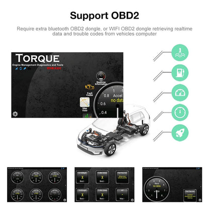 9.7 Inch Vertical Screen Android Car Mp5 Player With Hd 2.5D Glass Standard + 4 Lights Camera Tristar Online