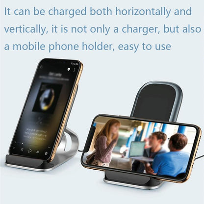 15W Multifunctional Wireless Charger With Stand Silver Tristar Online