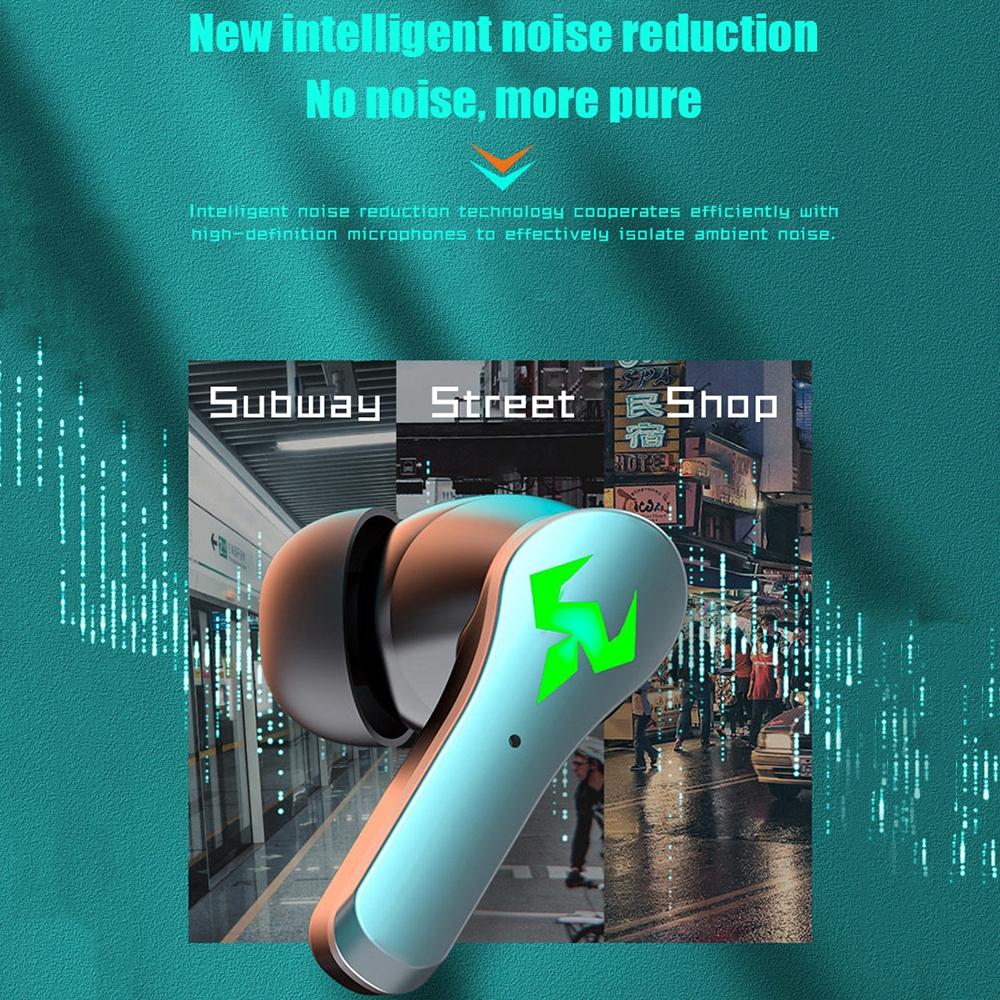 Low Latency Wireless Bluetooth Game Earphones with Colourful Lights - Non-Digital Display Tristar Online