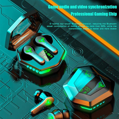 Low Latency Wireless Bluetooth Game Earphones with Colourful Lights - Non-Digital Display Tristar Online