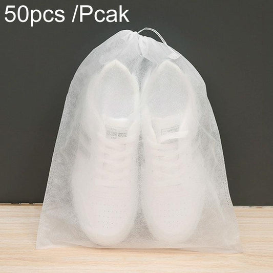 Thickened Non Woven Shoe Storage Bag Portable & Sunscreen - 50Pcs /Pack 32X38Cm Middle Tristar Online