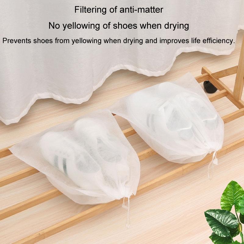 Thickened Non Woven Shoe Storage Bag Portable & Sunscreen - 50Pcs /Pack 32X38Cm Middle Tristar Online