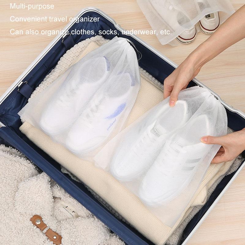Thickened Non Woven Shoe Storage Bag Portable & Sunscreen - 50Pcs /Pack 32X38Cm Middle Tristar Online