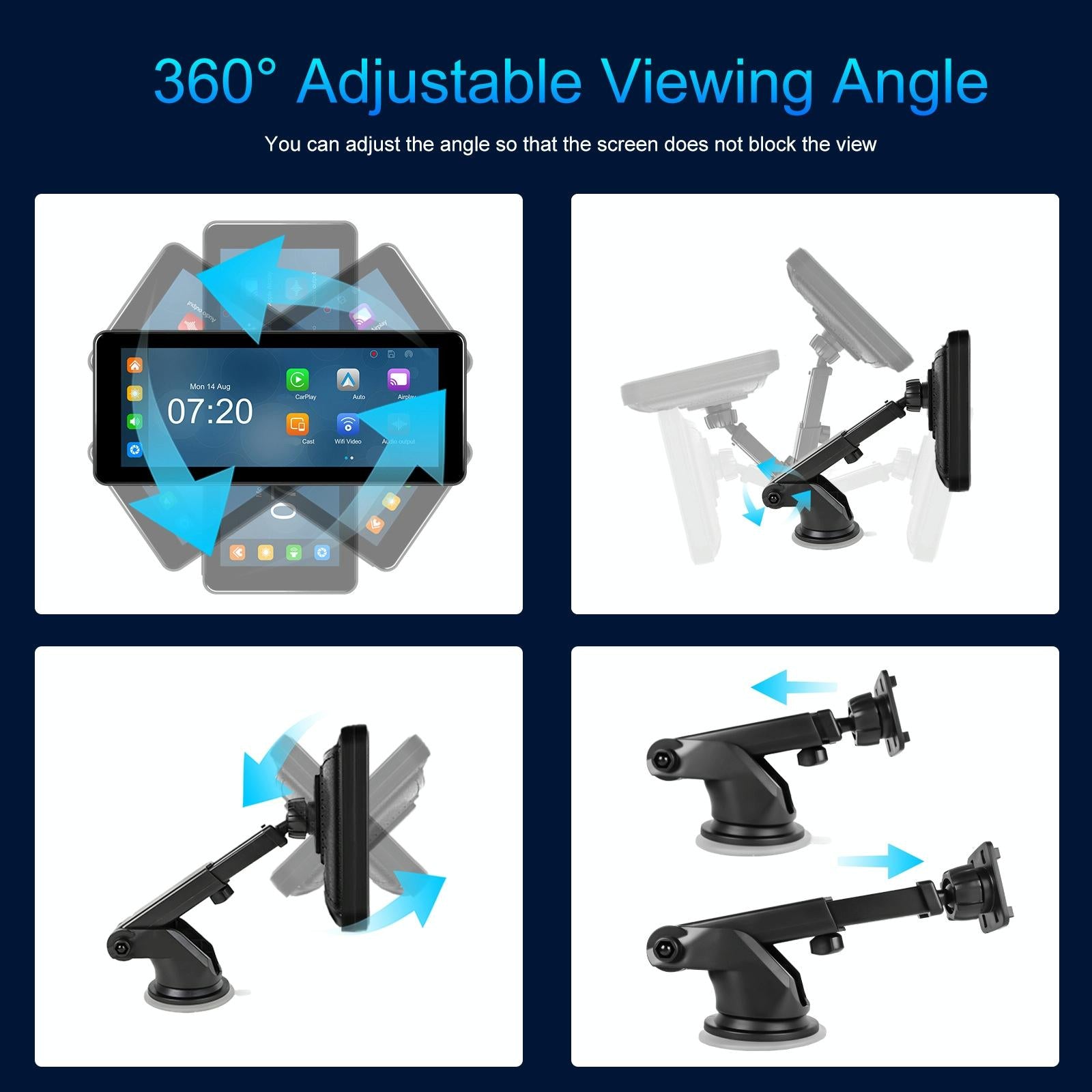 6.86 Inch 4K Dvr Smart Screen Player - Compact & High-Resolution - Standard + Reversing Camera Tristar Online