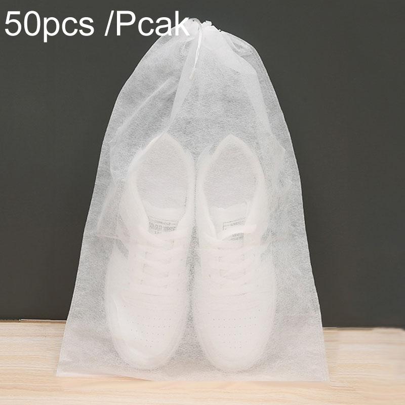 Thickened Non Woven Shoe Storage Bag Portable & Sunscreen - 50Pcs /Pack 32X48Cm Large Tristar Online