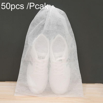 Thickened Non Woven Shoe Storage Bag Portable & Sunscreen - 50Pcs /Pack 32X48Cm Large Tristar Online