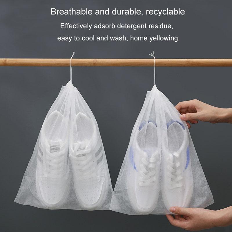Thickened Non Woven Shoe Storage Bag Portable & Sunscreen - 50Pcs /Pack 32X48Cm Large Tristar Online