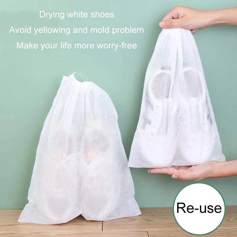 Thickened Non Woven Shoe Storage Bag Portable & Sunscreen - 50Pcs /Pack 32X48Cm Large Tristar Online