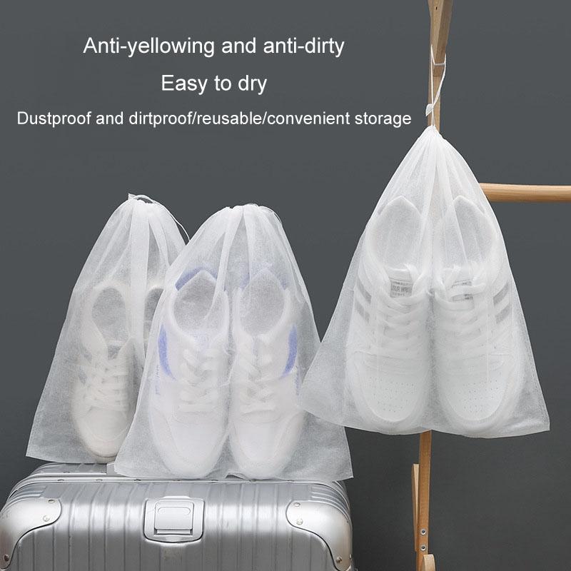 Thickened Non Woven Shoe Storage Bag Portable & Sunscreen - 50Pcs /Pack 32X48Cm Large Tristar Online