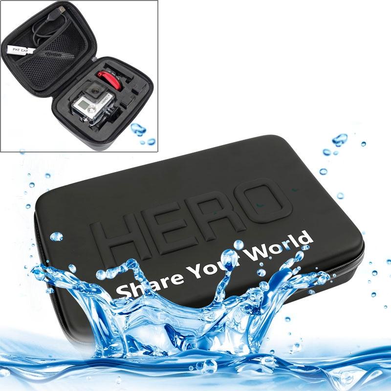 Portable Shockproof Waterproof Travel Case for Action Cameras - Fits Gopro Insta360 Dji - 16cm x 12cm x 7cm Tristar Online