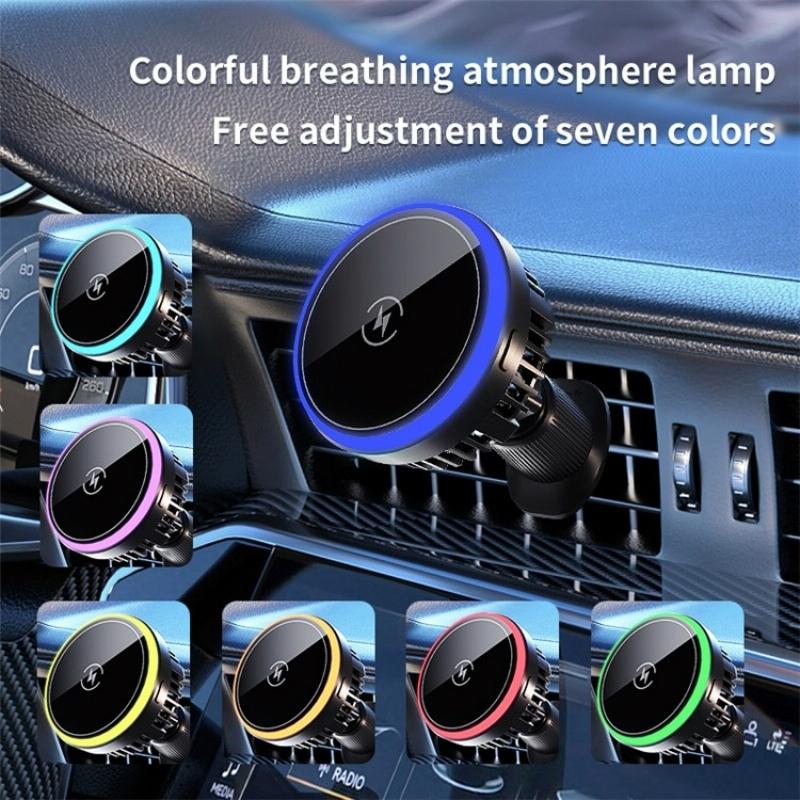 Wireless Car Charger with Rgb Light and Magnetic Air Outlet Tristar Online