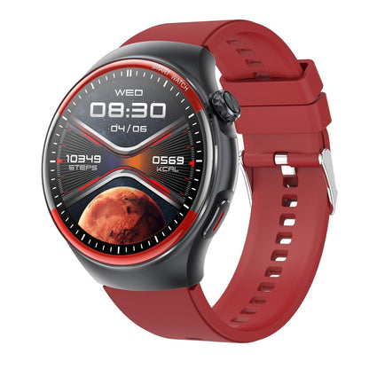 Smart Round Screen Watch With Bt Call And Health Tracking - Leather - Silicone Red Tristar Online