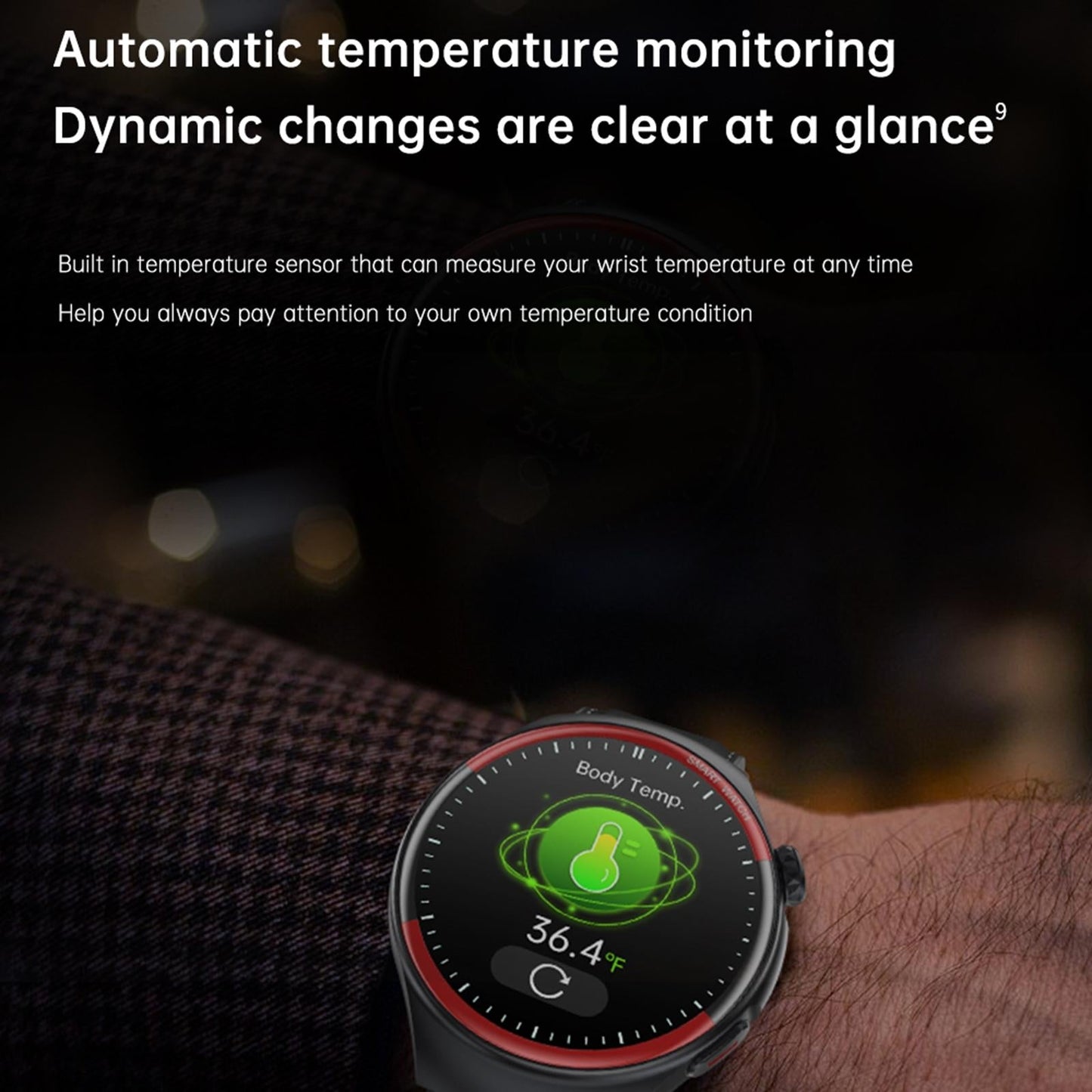 Smart Round Screen Watch With Bt Call And Health Tracking - Leather - Silicone Red Tristar Online