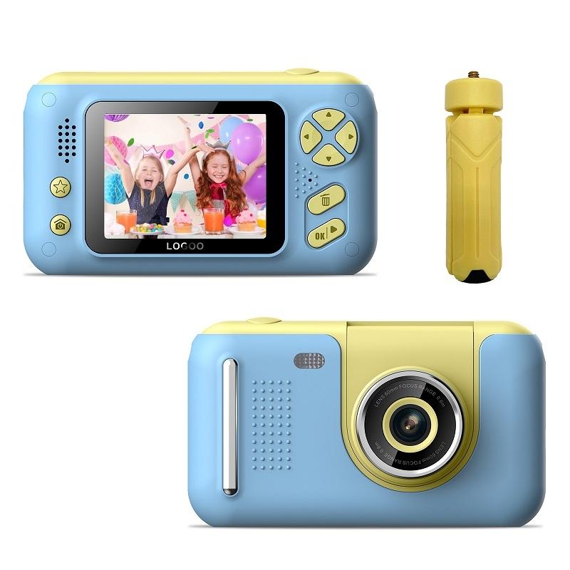 Kids' 2.4 Reversible Hd Photo Camera with Bracket - Yellow / Blue Tristar Online
