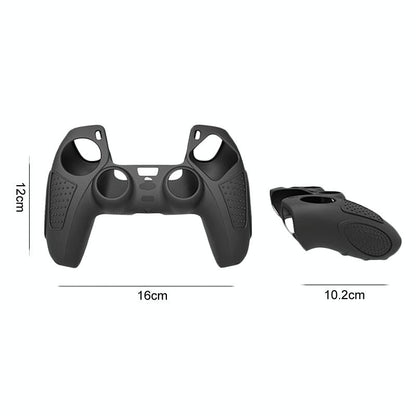 Black Silicone Protective Case for Ps5 Gamepad - Anti-skid Cover - Blue + 2 Hats Tristar Online