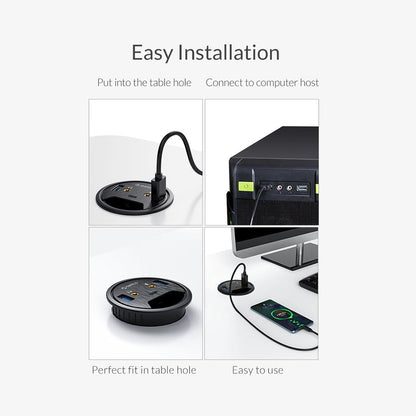 Multi-Function Desktop Power Grommet Hub Tristar Online