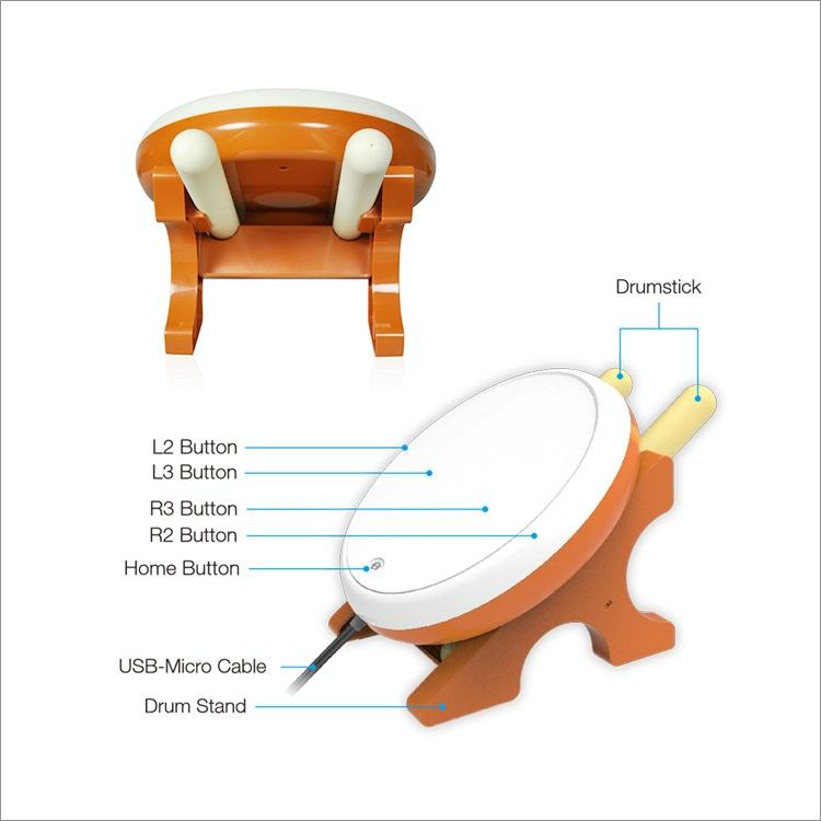 Universal Wired Game Drum for Ps4 / Slim / Pro - Taiko Game Tristar Online