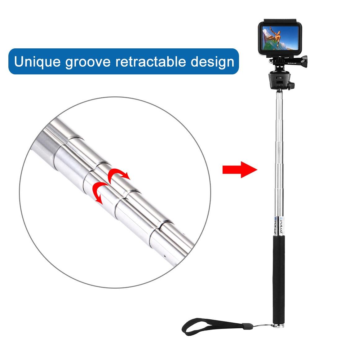 Extendable Selfie Monopod for Action Cameras - 22.5-80cm Length Tristar Online