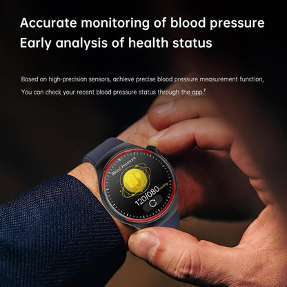 Smart Round Screen Watch With Bt Call And Health Tracking - Leather - Silicone Black Tristar Online