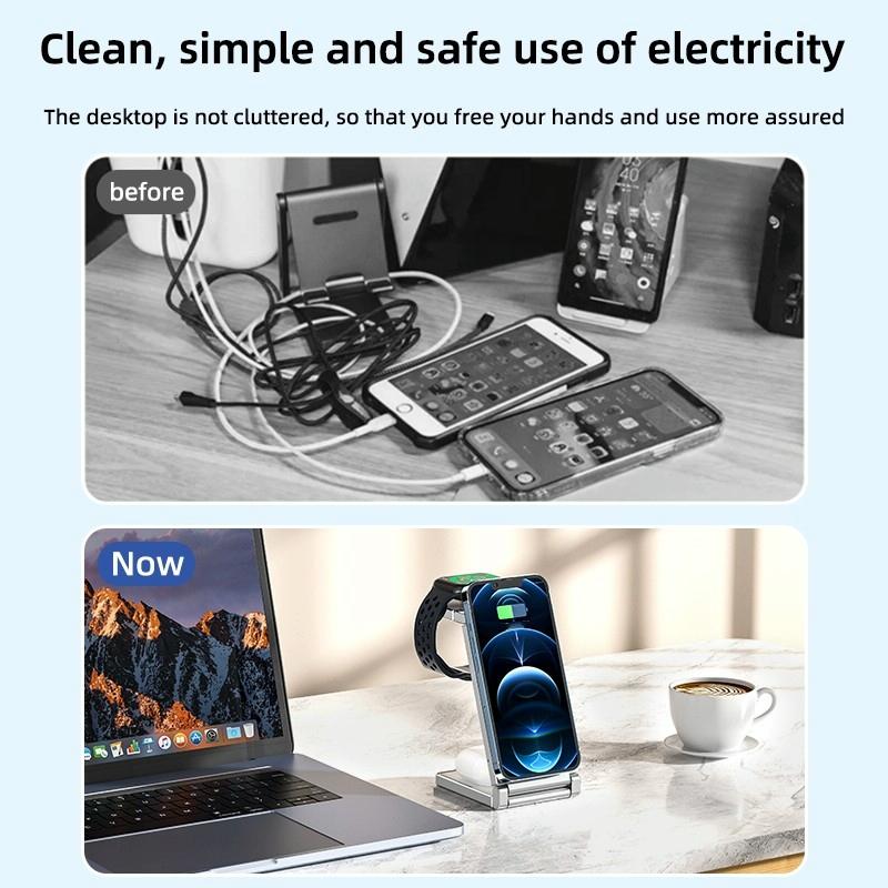 4 In 1 Wireless Charging Stand For Phone Watch Headset Tristar Online