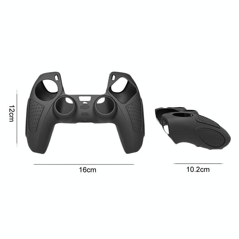 Black Silicone Protective Case for Ps5 Gamepad - Anti-skid Cover - Blue + 8 Hats Tristar Online