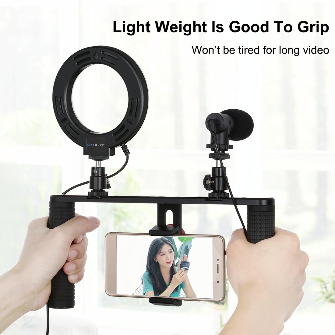 4-In-1 Vlogging Kit With 4.7 Ring Light Mic Tripod & Stabilizer Tristar Online
