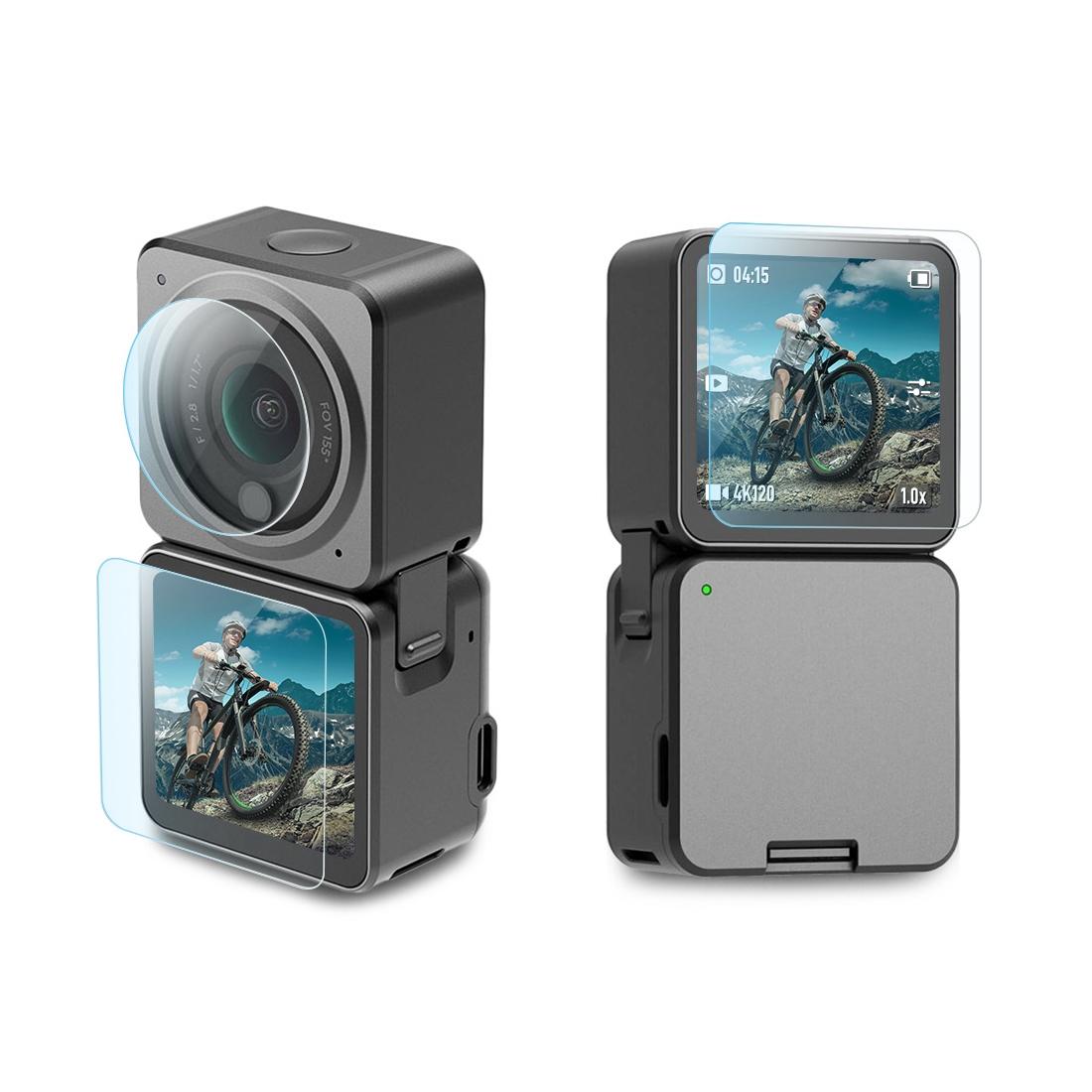 9h Tempered Glass Film for Dji Action 2 - 3-in-1 Lens with Front and Back Lcd Display Tristar Online