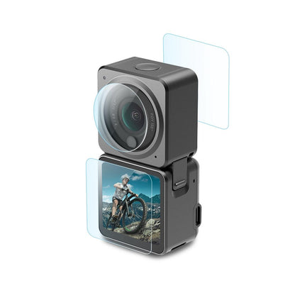 9h Tempered Glass Film for Dji Action 2 - 3-in-1 Lens with Front and Back Lcd Display Tristar Online