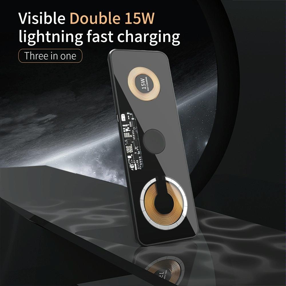 15W Dual Fast Charging Pad For 3 In 1 Wireless Phones Tristar Online