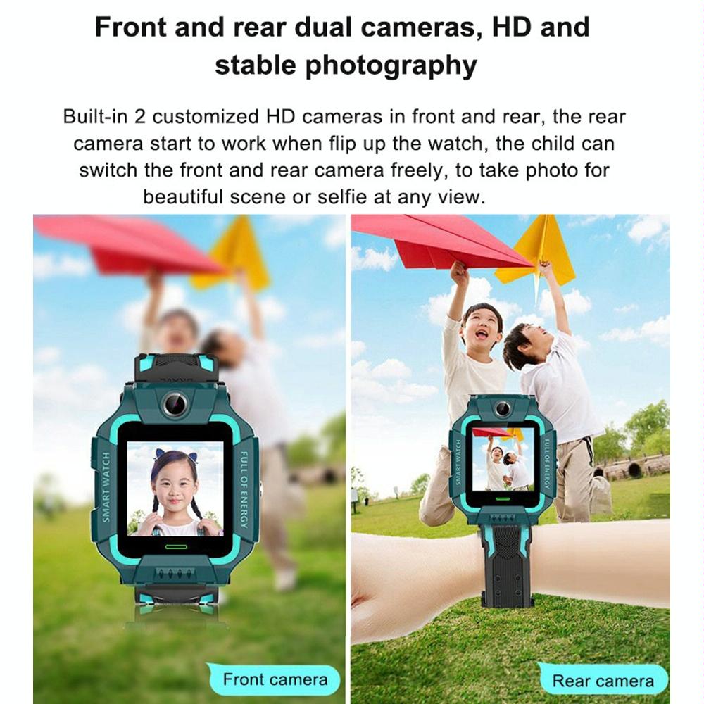 1.44 Inch 360-Degree Rotating Positioning Camera Smart Waterproof Children Calling Watch - Green Tristar Online