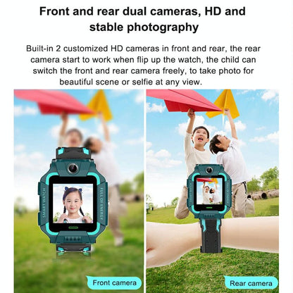 1.44 Inch 360-Degree Rotating Positioning Camera Smart Waterproof Children Calling Watch - Green Tristar Online