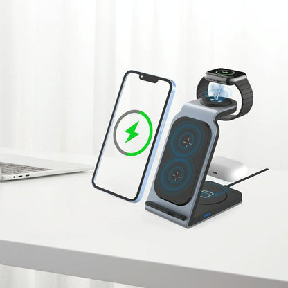 3 In 1 Vertical Metal Wireless Charger - Tarnish Tristar Online