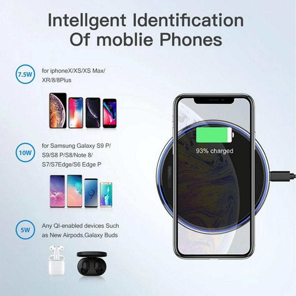 Ultra Thin Wireless Charger For Mobile Phones - Black Tristar Online